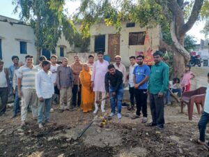 ग्राम पंचायत साला में 10 लाख की लागत से सीसी रोड निर्माण कार्य का शुभारंभ