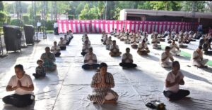 अंतर्राष्ट्रीय योग दिवस पर सीआईएसएफ एवं एनएचडीसी का सामूहिक योगाभ्यास